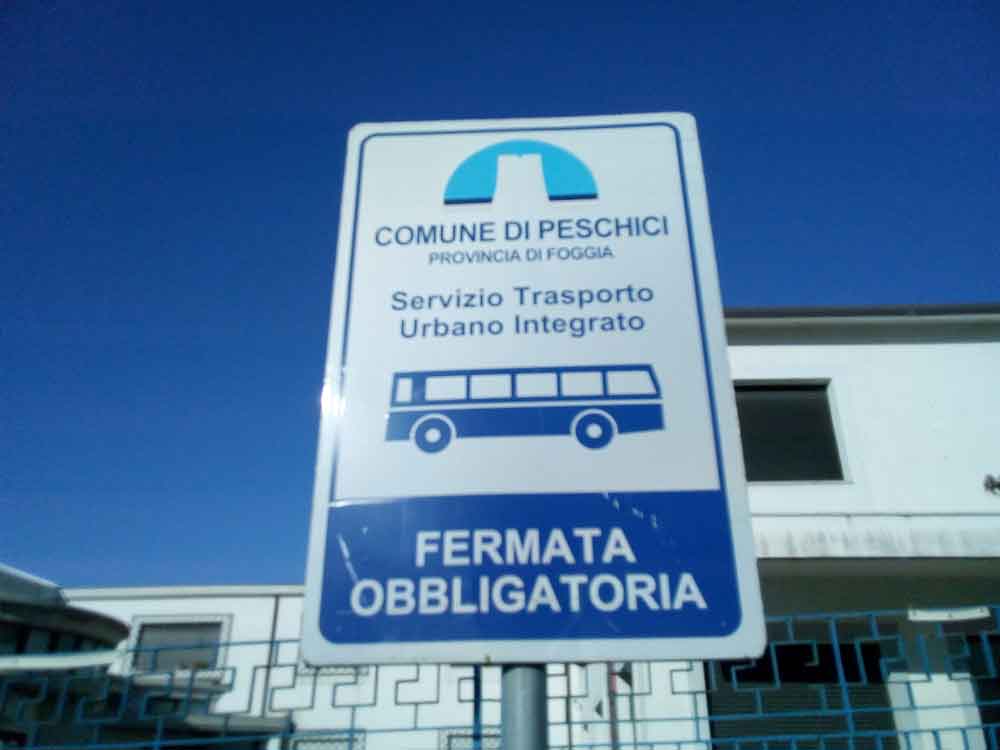 Fermata Navetta Servizio Pubblico di Trasporto urbano di Peschici